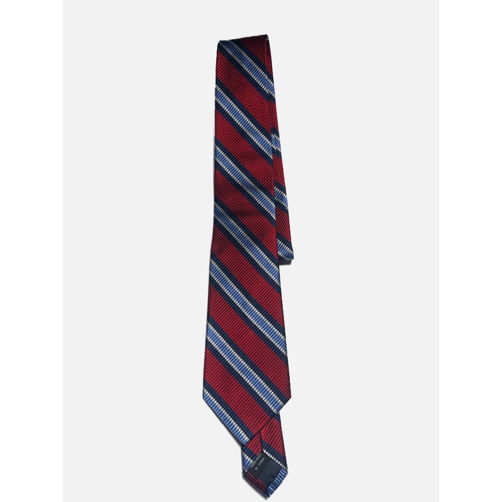 Talbots Kids Necktie‎ Boys One Size Red Blue Striped Prep Formal Classic Tie